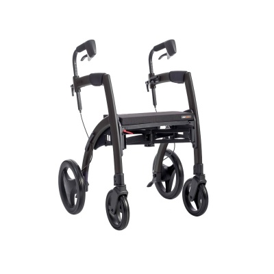 Rollz Motion 2 Matte Black Combined Rollator and Wheelchair